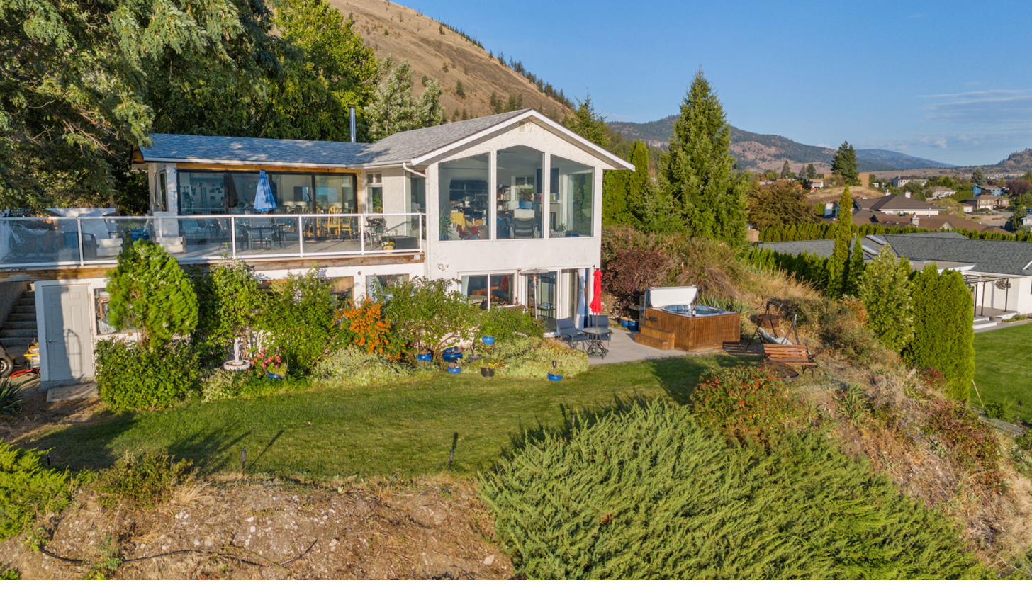 Aerial view facing the house